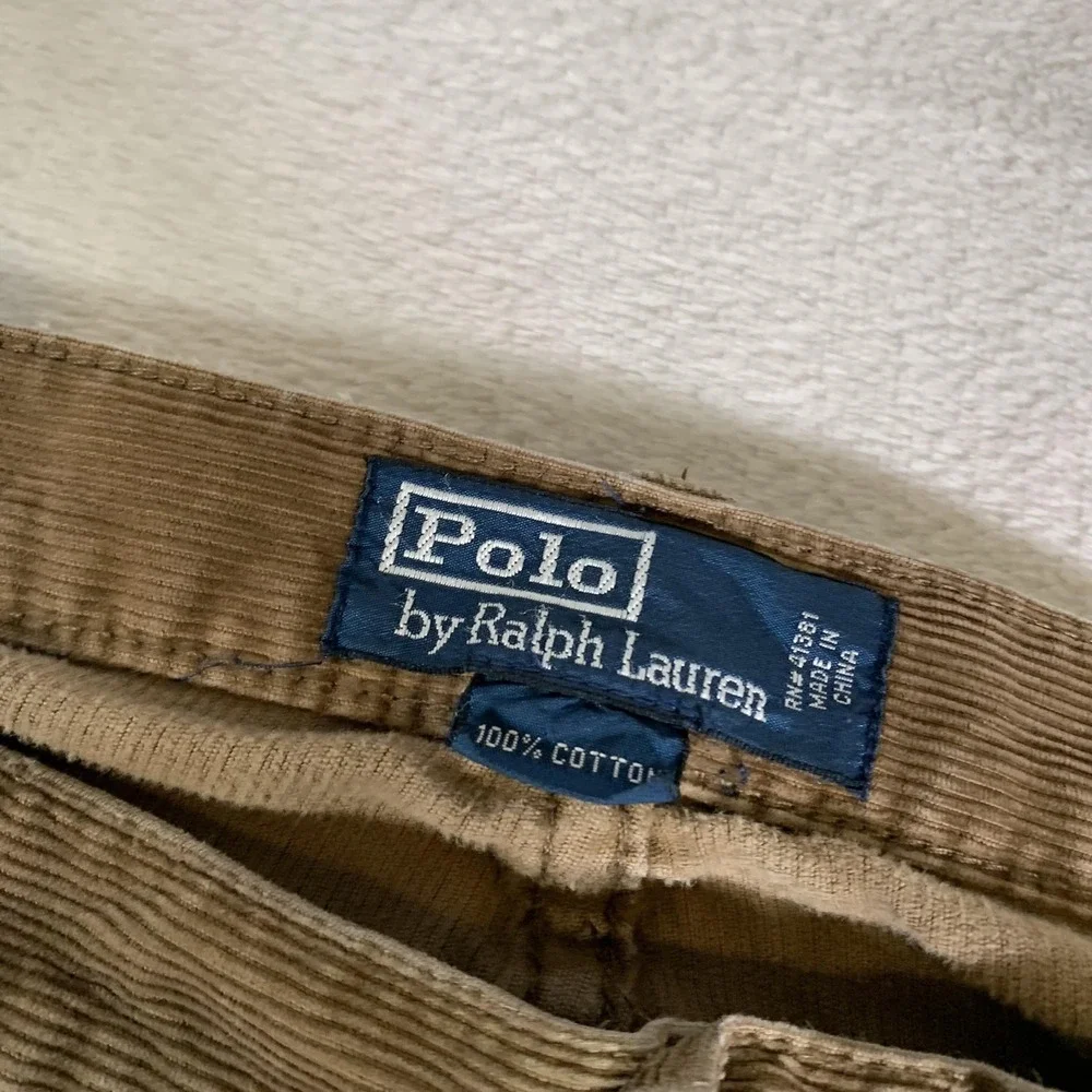 Vintage Corduroy Polo Ralph Lauren Pants Mens‎ 40x30 Brown Dungarees Cords 90s